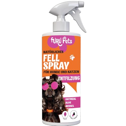 FURU PETS Natürlicher Entfilzungsspray Hunde Fellpflege Spray Welpen, Fell Zubehör, Conditioner für Hunde Parfüm, Fellpflege Hund Spray mit Aloe Vera Hunde Pflege für alle Hunderassen (Conditioner) FURU PETS Natürlicher Entfilzungsspray Hunde Fellpflege Spray Welpen, Fell Zubehör, Conditioner für Hunde Parfüm, Fellpflege Hund Spray mit Aloe Vera Hunde Pflege für alle Hunderassen (Conditioner) von FURU PETS