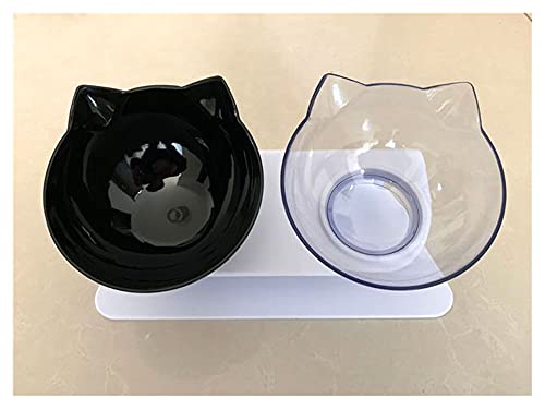 Futterautomat für Katzen und Hunde Double Cat Bowl Dog Bowl mit Stand Pet Fütterung Katze Wasserschüssel für Katzen Food Pet Bowls Für Hunde-Feeder Trinkbrunnen für Katzen und Hunde von FURUIWUFENG