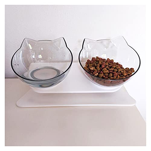 Futterautomat für Katzen und Hunde Double Cat Bowl Dog Bowl mit Stand Pet Fütterung Katze Wasserschüssel für Katzen Food Pet Bowls Für Hunde-Feeder Trinkbrunnen für Katzen und Hunde von FURUIWUFENG