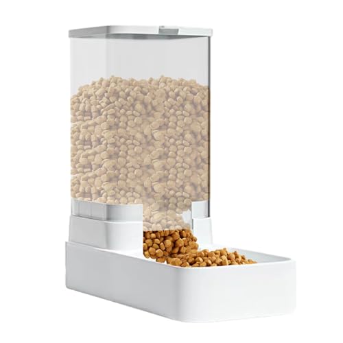 Automatischer Katzenfutterautomat,Automatischer Hundefutterspender | Auto Wasserfutter-Haustierfutterautomat,3,8 l Wasserspender für Hunde und Katzen, Schwerkraft-Futterspender von FUSHENGCHUANG
