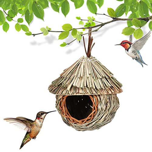 Vogelhaus,nistkasten für vögel für draußen,vogelhäuschen,Handgewebtes Kolibri-Nest für die Gartendekoration im Freien ( Color : 1pcs ) von FUSKANG