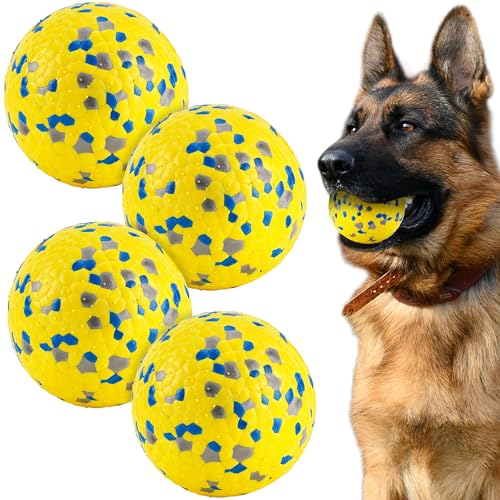 FUSOTO Hundebälle für große, mittelgroße und kleine Hunde, federnder Tennisball für Hunde, aggressives Kauen, langlebiger Hundespielzeugball, Wasserspielzeugball für alle Lebensstufen, Hund, Labrador, von FUSOTO