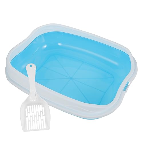 1 Satz Halbgeschlossene Katzentoilette mit Spritzschutz Katzenstreu Box für Kätzchen Praktische Litter Box für Sauberes Katzenvergnügen 1 Satz Halbgeschlossene Katzentoilette mit Spritzschutz Katzenstreu Box für Kätzchen Praktische Litter Box für Sauberes Katzenvergnügen von FUTUREORYY