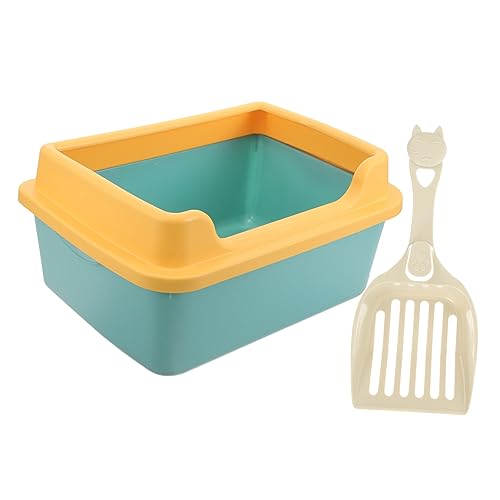 1 Satz Semi Geschlossene Katzen aus Robustem Praktische Katzentoilette für Kätzchen mit Bequeme Litter Box für Entspannte Nutzung von FUTUREORYY