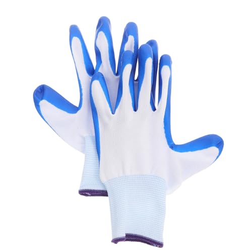 FUTUREORYY 1 Paar Hamsterbissfeste Handschuhe Katzenpflegehandschuhe Fellpflegehandschuhe Für Katzen Handschuhe Zum Handhaben Von Katzen Handschuhe Zum Umgang Mit Vögeln Blue Polyester von FUTUREORYY