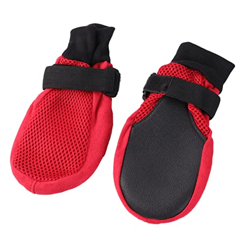 FUTUREORYY 1 Satz Atmungsaktive Hunde Schuhe für Kleine Hunde rutschfeste Hundestiefel mit Nonslip Sohle Pfotenschutz Rot für Outdoor Aktivitäten und Schutz bei Jedem FUTUREORYY 1 Satz Atmungsaktive Hunde Schuhe für Kleine Hunde rutschfeste Hundestiefel mit Nonslip Sohle Pfotenschutz Rot für Outdoor Aktivitäten und Schutz bei Jedem von FUTUREORYY