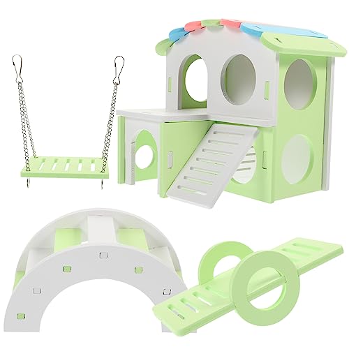 FUTUREORYY 1 Satz Hamster mit Versteckhaus und Kletterleiter Teiliges für Zwerghamster und Meerschweinchen Farbigem Schaukelsitz und Brücke Sicher und Unterhaltsam für Kleine Haustiere FUTUREORYY 1 Satz Hamster mit Versteckhaus und Kletterleiter Teiliges für Zwerghamster und Meerschweinchen Farbigem Schaukelsitz und Brücke Sicher und Unterhaltsam für Kleine Haustiere von FUTUREORYY