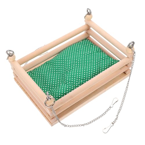 FUTUREORYY 1 Satz Hamsterhängematte aus Holz Bequemer Schlafplatz für Kleine Haustiere als Kuschelnest mit Abnehmbaren Baumwollkissen und Stabilen Eisenketten zur Einfachen Aufhängung im FUTUREORYY 1 Satz Hamsterhängematte aus Holz Bequemer Schlafplatz für Kleine Haustiere als Kuschelnest mit Abnehmbaren Baumwollkissen und Stabilen Eisenketten zur Einfachen Aufhängung im von FUTUREORYY