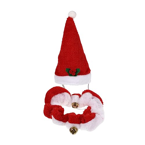 FUTUREORYY 1 Satz Haustier Weihnachtskleid Outfit Kostüm Für Hundemütze Stichworte Haustiere Weihnachten Körperpflege Hunde Hut Party Weihnachtsdeko Katze Hund Weihnachtsmütze Rot Baumwolle von FUTUREORYY