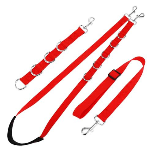 FUTUREORYY 1 Satz Haustierpflegeset Hundepflege Fellpflegeschlinge Für Hunde Einstellbar Haustierpflegeseil Polypropylen Rot von FUTUREORYY