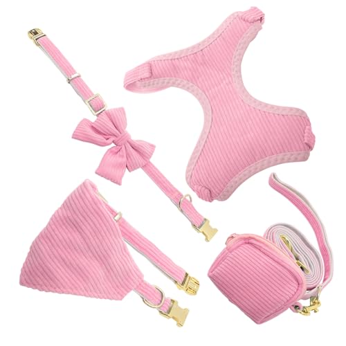 FUTUREORYY 1 Satz Hundegeschirr Set für Kleine Verstellbares Atmungsaktives Brustgeschirr mit Leine Halsband und Bandana Lösung für Bequeme mit Ihrem Welpen FUTUREORYY 1 Satz Hundegeschirr Set für Kleine Verstellbares Atmungsaktives Brustgeschirr mit Leine Halsband und Bandana Lösung für Bequeme mit Ihrem Welpen von FUTUREORYY