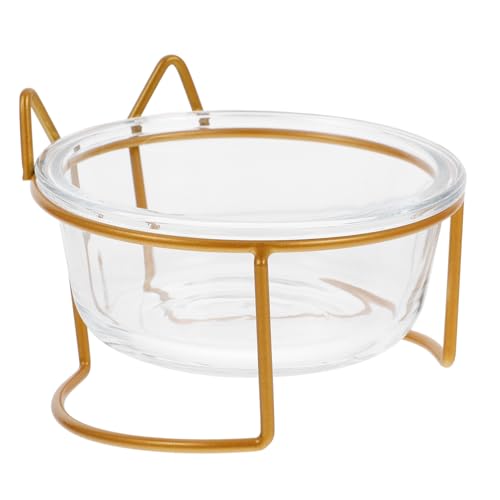 FUTUREORYY 1 Satz Katzen -tintenfischschale Erhöht Erzogen Einzel Pflege Drinnen Schüssel Katzenfutter Katzennäpfe Für Wohnungskatzen Kätzchen Wasserschale Katzen Näpfe Glas von FUTUREORYY