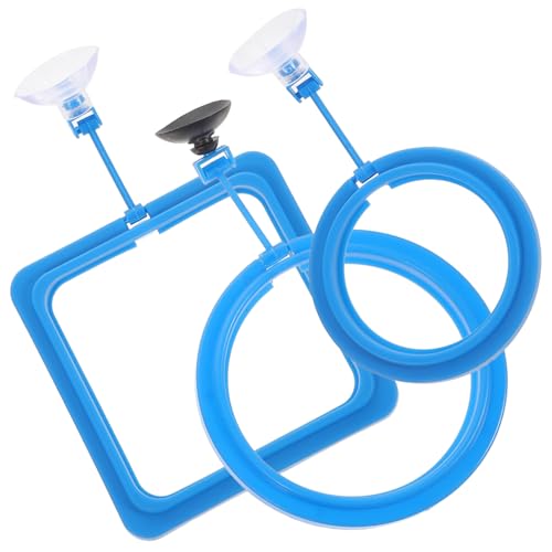 FUTUREORYY 1 Satz Teiliges von Aquarien Futterhilfen Schwimmende Futterspender für Fischbecken XL Form S Dickform Quadratische S Dickform Dunkelblau Futterwerkzeug für Aquarien von FUTUREORYY