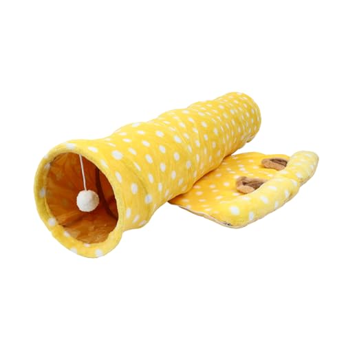 FUTUREORYY 1 Stück Faltbarer Katzentunnel Lustiger Katzen Spieltunnel mit Raschelpapier Gemütlicher Katzenunterstand für Indoor Nutzung für Katzen Kleine Haustiere von FUTUREORYY
