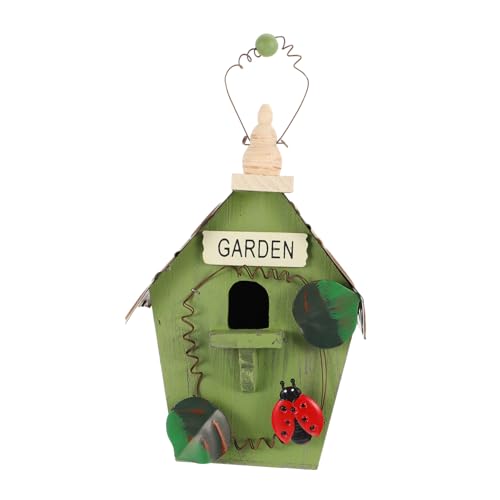 FUTUREORYY 1 Stück Hängendes Vogelhaus für Garten Nistkasten mit Grünem Dach für Kleine für Terrasse von FUTUREORYY