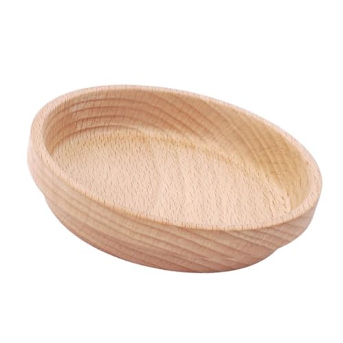 FUTUREORYY 1 Stück Hamsterschale aus Holz Fütterung Zucht Schüssel Haustier Nahrungssuche tierfutter pet Supplies rutschfest rutschhemmer Wasserzufuhr Katzenfutter Futternapf aus Holz Buche von FUTUREORYY