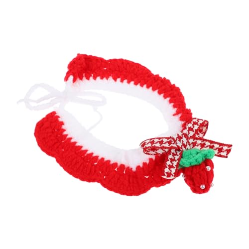 FUTUREORYY 1 Stück Katzenhalsband Winzig Für Welpen Haustiere Hochzeit Kragen Katzenhalsbänder Stilvoll Sticken Körperpflege Blau Weihnachten Haustierhalsband Für Rot Garn von FUTUREORYY
