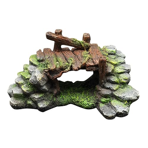 FUTUREORYY 1 Stück Moss Bridge Rockery Aquarium Thematische Ornamente Form Moos Dekorationspflanzen Für Aquarien Fischtankfelsen Dekorationen Fischtankhaus Aquariumgestein Künstlich Harz Grün von FUTUREORYY