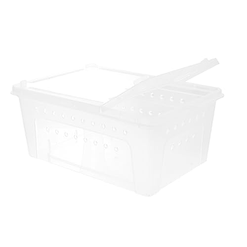 FUTUREORYY Reptilien Futterbox aus Kunststoff 1Stück Doppel Tür Fütterungsbox für Eidechsen Schlangen Insekten Transparent mit Belüftungsöffnungen für Reptilienzucht FUTUREORYY Reptilien Futterbox aus Kunststoff 1Stück Doppel Tür Fütterungsbox für Eidechsen Schlangen Insekten Transparent mit Belüftungsöffnungen für Reptilienzucht von FUTUREORYY