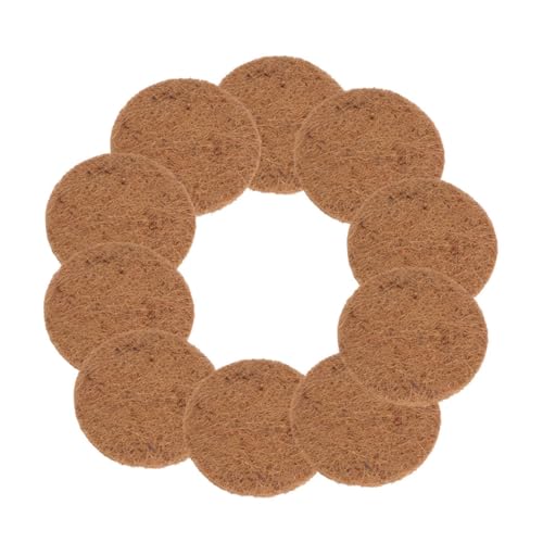 FUTUREORYY 10 Stück Kokosnussbraune Seiden Blumentopfmatten Nistunterlagen Für Hühner/Schildkrötentank Zubehör Vogelnestmatte Sittichbett Hühnernest Taubenbedarf Kokospalmenseide von FUTUREORYY