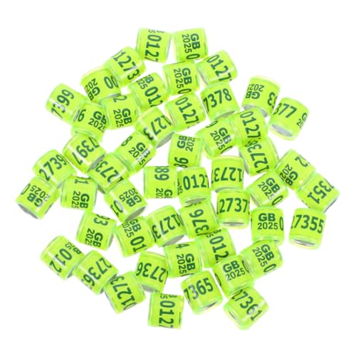 FUTUREORYY 10 Stück Taubenfußring Vogeltauben-Beinringe Taubenbänder, Geflügelbeinringe Taubenbeinringe Beinringe für Tauben Markierungsbänder für Tauben Aluminium-Kunststoff Light Green FUTUREORYY 10 Stück Taubenfußring Vogeltauben-Beinringe Taubenbänder, Geflügelbeinringe Taubenbeinringe Beinringe für Tauben Markierungsbänder für Tauben Aluminium-Kunststoff Light Green von FUTUREORYY