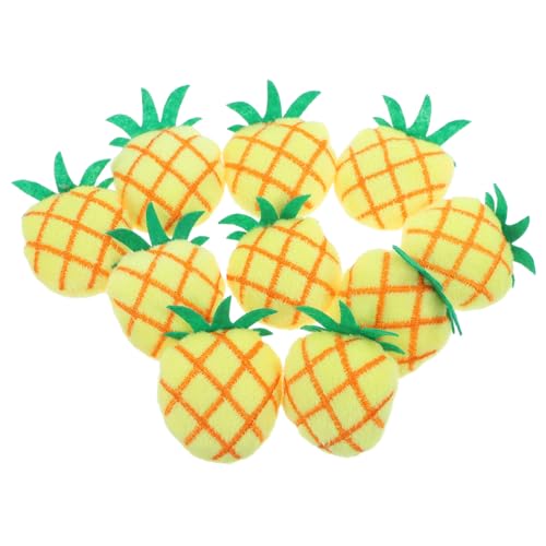 FUTUREORYY 10 Stück Teiliges Katzenspielzeug mit Katzenminze Weiche Plüsch Ananas Form zum Kauen und Fördert Sauberkeit Stärkt Katzenbindung Sicherer Langlebiger für Katzen Zuhause von FUTUREORYY