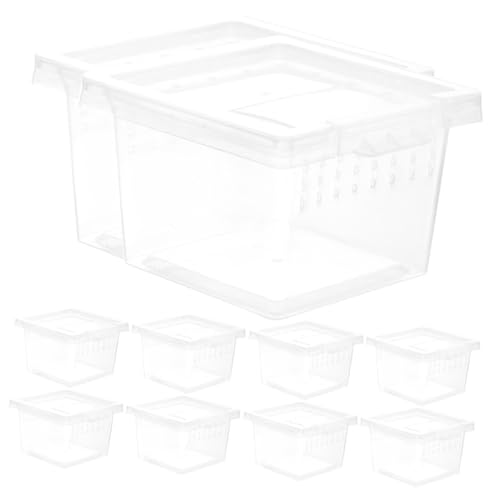 FUTUREORYY 10 Stück Teiliges Transparentes Reptilien Terrarium mit Belüftung Kleine Kunststoff Fütterungsbox für Spinnen Geckos Schlangen und Kriechtiere Robustes Beobachtungsgehäuse für FUTUREORYY 10 Stück Teiliges Transparentes Reptilien Terrarium mit Belüftung Kleine Kunststoff Fütterungsbox für Spinnen Geckos Schlangen und Kriechtiere Robustes Beobachtungsgehäuse für von FUTUREORYY
