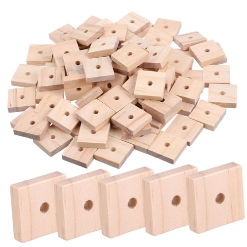 FUTUREORYY 100Stücke Papageien Kauspielzeug Aus Naturholz DIY Holzblöcke Für Vogelkäfige Sorgt Für Gesunde Schnäbel Und Mentale Stimulation Unbedenklich von FUTUREORYY