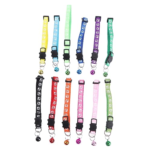 FUTUREORYY 12 Stück Teiliges Katzenhalsband mit Glocke Dekorative für Haustiere Atmungsaktiv und Bequem Verschiedenen für Katzen und Kleine FUTUREORYY 12 Stück Teiliges Katzenhalsband mit Glocke Dekorative für Haustiere Atmungsaktiv und Bequem Verschiedenen für Katzen und Kleine von FUTUREORYY