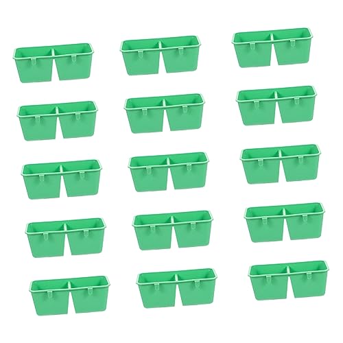 FUTUREORYY 15 Stück Teiliges Vogelfutter für Käfige Praktische Futter und Wasserschalen für Wellensittiche Papageien und Andere Leichtgewichtige Waschbare Futterstationen zur Einfachen von FUTUREORYY