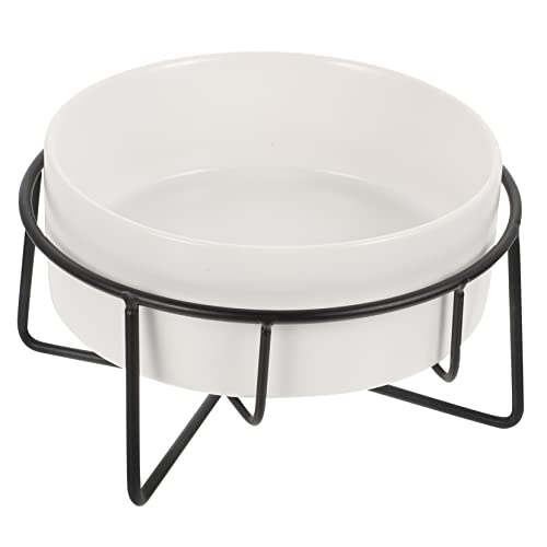 FUTUREORYY 1Satz Erhöhte Katzenschale Mit Metallständer Keramik Futter Und Wassernapf Für Haustiere Rutschfestes Design Für Komfortables Fressen Und Pflegeleicht von FUTUREORYY