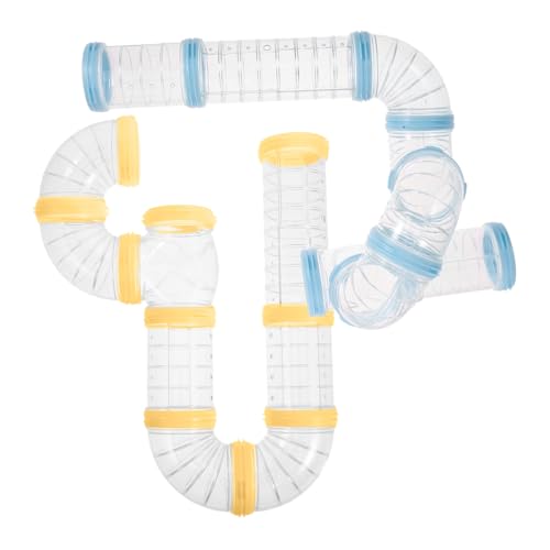 FUTUREORYY 2 Sätze Hamsterkäfig Tunnel Teilig aus Robustem Material Transparentes DIY Verbindungsröhrchen als Hamsterspielzeug und Käfigzubehör Sicherer Haustiertunnel für Zwerghamster und von FUTUREORYY