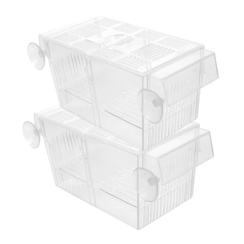 FUTUREORYY 2 Stück Aquarium Fischzuchtboxen mit Saugnäpfen Klare Leichte Aufzuchtbehälter für Fischbrut Langlebig Verschleißfest als Fischbecken Zubehör und Schildkröten Lebensraum FUTUREORYY 2 Stück Aquarium Fischzuchtboxen mit Saugnäpfen Klare Leichte Aufzuchtbehälter für Fischbrut Langlebig Verschleißfest als Fischbecken Zubehör und Schildkröten Lebensraum von FUTUREORYY