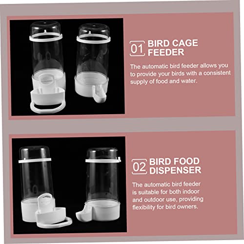 FUTUREORYY 2 Stück Automatischer Vogelkäfig Wasserspender Großer Futter und Trinkspender aus Robustem Transparentes Design zur Einfachen Füllstandskontrolle Geeignet für Wellensittiche und FUTUREORYY 2 Stück Automatischer Vogelkäfig Wasserspender Großer Futter und Trinkspender aus Robustem Transparentes Design zur Einfachen Füllstandskontrolle Geeignet für Wellensittiche und von FUTUREORYY