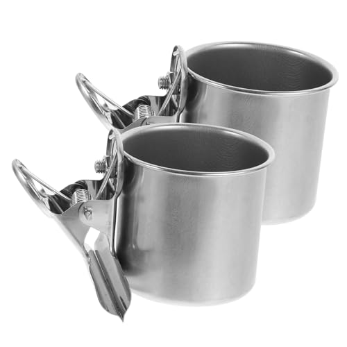 FUTUREORYY 2 Stück Edelstahl Vogelfutternapf für Käfig mit Befestigungsschrauben Futter Wasserschale für Papageien Sittiche Kanarienvögel Einfach zu Montieren Reinigen FUTUREORYY 2 Stück Edelstahl Vogelfutternapf für Käfig mit Befestigungsschrauben Futter Wasserschale für Papageien Sittiche Kanarienvögel Einfach zu Montieren Reinigen von FUTUREORYY