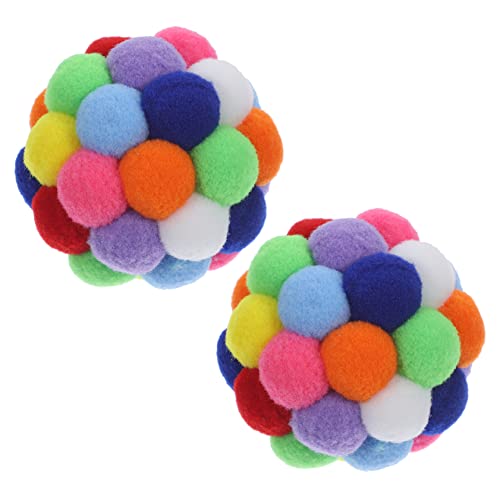 FUTUREORYY 2 Stück Glockenball -katzenspielzeug Drinnen Haustier Plüschtiere Für Katzen Katze Interaktiv Spielzeugbälle Für Katzen Interaktives Katzenspielzeug Katze Wohnungskatzen Polyester von FUTUREORYY