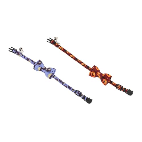 FUTUREORYY 2 Stück Halloween Katzenhalsband mit Glöckchen Verstellbares Bequemes Design für Kätzchen Dekorative Schleife Kürbis und Fledermaus Adorable Cat Collar für Festliche Anlässe FUTUREORYY 2 Stück Halloween Katzenhalsband mit Glöckchen Verstellbares Bequemes Design für Kätzchen Dekorative Schleife Kürbis und Fledermaus Adorable Cat Collar für Festliche Anlässe von FUTUREORYY