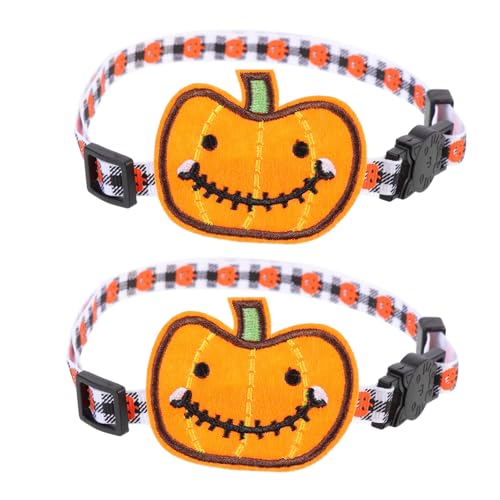 FUTUREORYY 2 Stück Halloween Kürbis Hundehalsband Verstellbares Waschbares Haustier Halsband für Süßes Design für Kleine bis Mittelgroße Langlebig und Hautfreundlich FUTUREORYY 2 Stück Halloween Kürbis Hundehalsband Verstellbares Waschbares Haustier Halsband für Süßes Design für Kleine bis Mittelgroße Langlebig und Hautfreundlich von FUTUREORYY