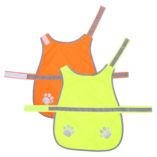 FUTUREORYY 2 Stück Haustier Nachtweste Reflektierende Hundeweste Verstellbare Jagdweste Für Hunde Outdoor Hundejacke Hunde Nachtspaziergangsausrüstung Haustier Sicherheitsweste von FUTUREORYY