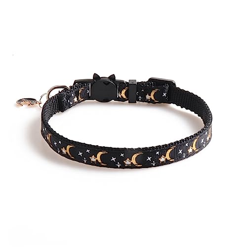 FUTUREORYY 2 Stück Haustier mit Stern und Mondmuster Verstellbares Katzenhalsband mit Anhänger für Kätzchen und Gemischte FUTUREORYY 2 Stück Haustier mit Stern und Mondmuster Verstellbares Katzenhalsband mit Anhänger für Kätzchen und Gemischte von FUTUREORYY