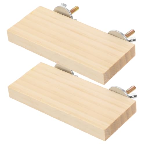 FUTUREORYY 2stücke Holz Vogelkäfig Plattform Für Nymphensittiche Papagei Spielzeug Beschäftigt Haustier Gleichgewichtssinn Trainieren Langlebig Geeignet Kleine Mittelgroße Vögel von FUTUREORYY
