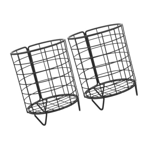 FUTUREORYY 2 Stück Heufütterung Häschen-Feeder klein Meerschweinchen Kaninchen Heu Nahrungssuche Futterspender Kaninchen-Zubehör Hängehalter Hasenfutter Schmiedeeisen Black von FUTUREORYY