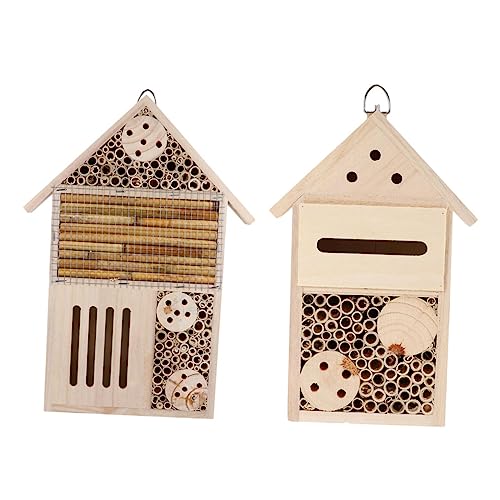FUTUREORYY 2 Stück Holz Insektenhotel Dekoratives Bienenhaus für Garten Terrasse Wetterfestes Nistkästchen mit Natürlichem Design für Wildbienen und Nützlinge FUTUREORYY 2 Stück Holz Insektenhotel Dekoratives Bienenhaus für Garten Terrasse Wetterfestes Nistkästchen mit Natürlichem Design für Wildbienen und Nützlinge von FUTUREORYY