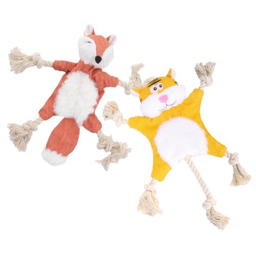 FUTUREORYY 2 Stück Hundekauspielzeug für Kleine Ungefüllte Langlebige und Süße Spielzeuge für Welpen Kauen und Zahnpflege Fuchs Tiger FUTUREORYY 2 Stück Hundekauspielzeug für Kleine Ungefüllte Langlebige und Süße Spielzeuge für Welpen Kauen und Zahnpflege Fuchs Tiger von FUTUREORYY