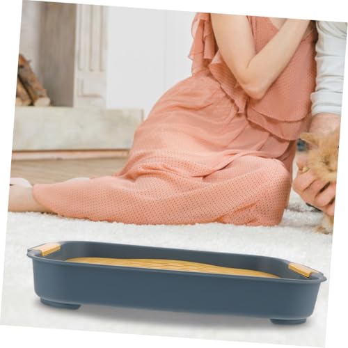 FUTUREORYY 2 Stück Kaninchentoilette Rechteckig mit Anti Umkippschutz Hygienische Kleintier Toilette für Kaninchen Meerschweinchen Hamster Chinchilla Geeignet für Zuhause Garten Büro Bpa von FUTUREORYY