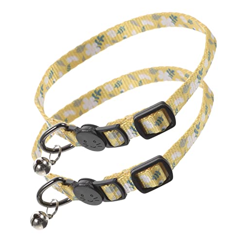 FUTUREORYY 2 Stück Katzenhalsband mit Glocke Einstellbares Bruchsicheres für und Atmungsaktiv Passform für Katzenrassen Süßes Design mit Blumenmuster FUTUREORYY 2 Stück Katzenhalsband mit Glocke Einstellbares Bruchsicheres für und Atmungsaktiv Passform für Katzenrassen Süßes Design mit Blumenmuster von FUTUREORYY