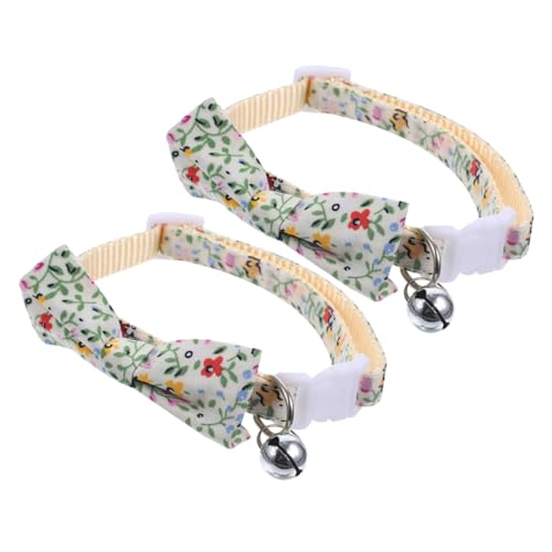 FUTUREORYY 2 Stück Niedliches Katzenhalsband mit Glocke und Schleife Verstellbares Tierhalsband für Kätzchen für Tägliches Partys und Festlichkeiten FUTUREORYY 2 Stück Niedliches Katzenhalsband mit Glocke und Schleife Verstellbares Tierhalsband für Kätzchen für Tägliches Partys und Festlichkeiten von FUTUREORYY