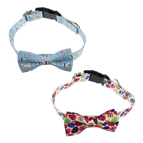 FUTUREORYY 2 Stück Ostern Haustierhalsband mit Schleife Verstellbare Dekorative für Katzen für Partys und Täglichen Gebrauch Farbenfrohe Designs mit Ostereiern und Hasenmotiven FUTUREORYY 2 Stück Ostern Haustierhalsband mit Schleife Verstellbare Dekorative für Katzen für Partys und Täglichen Gebrauch Farbenfrohe Designs mit Ostereiern und Hasenmotiven von FUTUREORYY