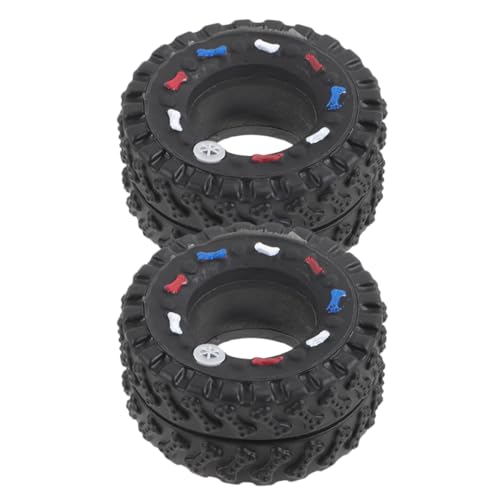 FUTUREORYY 2 Stück Reifenspielzeug Für Hunde Hund Seil Robustes Hundespielzeug Quietschspielzeug Für Kleine Hunde Kauspielzeug Für Hunde Hundespielzeugreifen Vinyl Black von FUTUREORYY