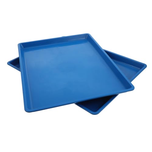 FUTUREORYY 2 Stück Tablett Für Tierkäfige Ersatz Für Hundeboxen Sittich Toilettenschüssel Vogelkäfig Tablett Kleines Hundekistentablett Mülleimer Töpfchen Für Haustiere Abs Sky-Blue von FUTUREORYY